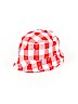 Small Wonders 100% Cotton Checkered-gingham Red Sun Hat Size 6-9 mo - photo 1