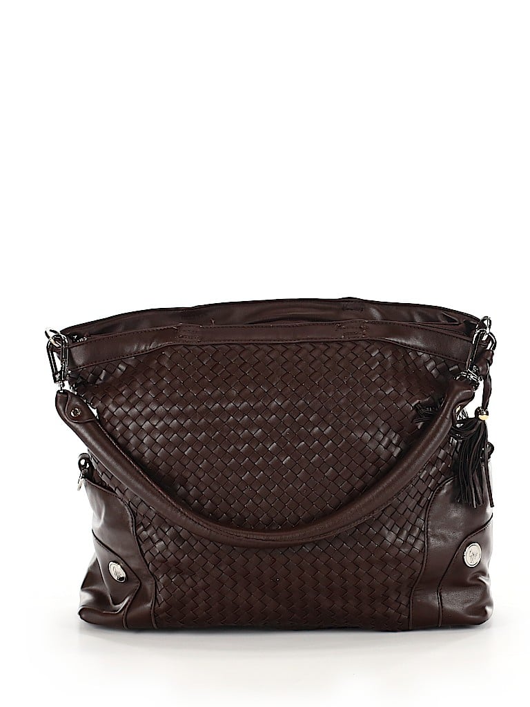 JM New York Solid Brown Leather Shoulder Bag One Size 80 off thredUP