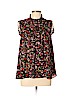 Kate Spade New York 100% Polyester Floral Black Sleeveless Blouse Size L - photo 1