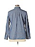 Ann Taylor LOFT 100% Cotton Blue Long Sleeve Button-Down Shirt Size XL - photo 2