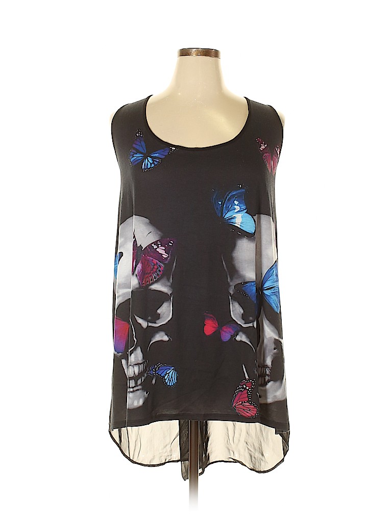 Torrid Print Black Sleeveless Top Size 4X (Plus) - 70% off | ThredUp