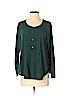Ann Taylor LOFT Outlet 100% Polyester Green Long Sleeve Blouse Size S (petite) - photo 1