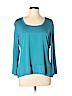 St. John Blue Long Sleeve Blouse Size XL - photo 1