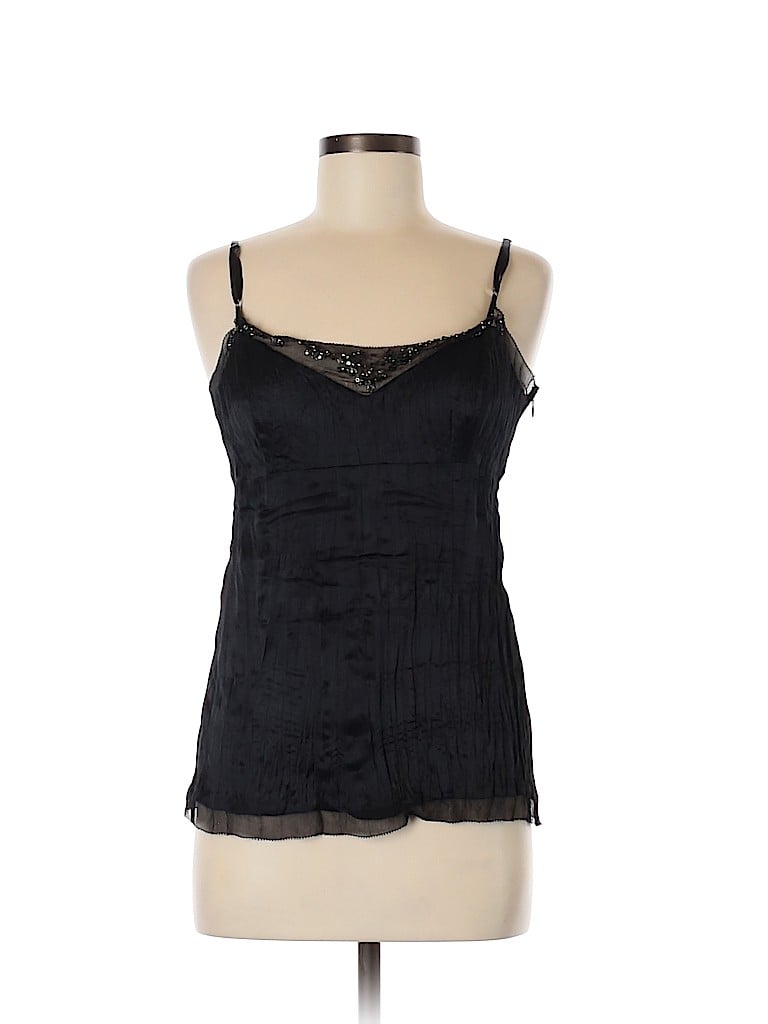 Gianni Bini 100% Silk Solid Black Sleeveless Silk Top Size M - 89% off ...