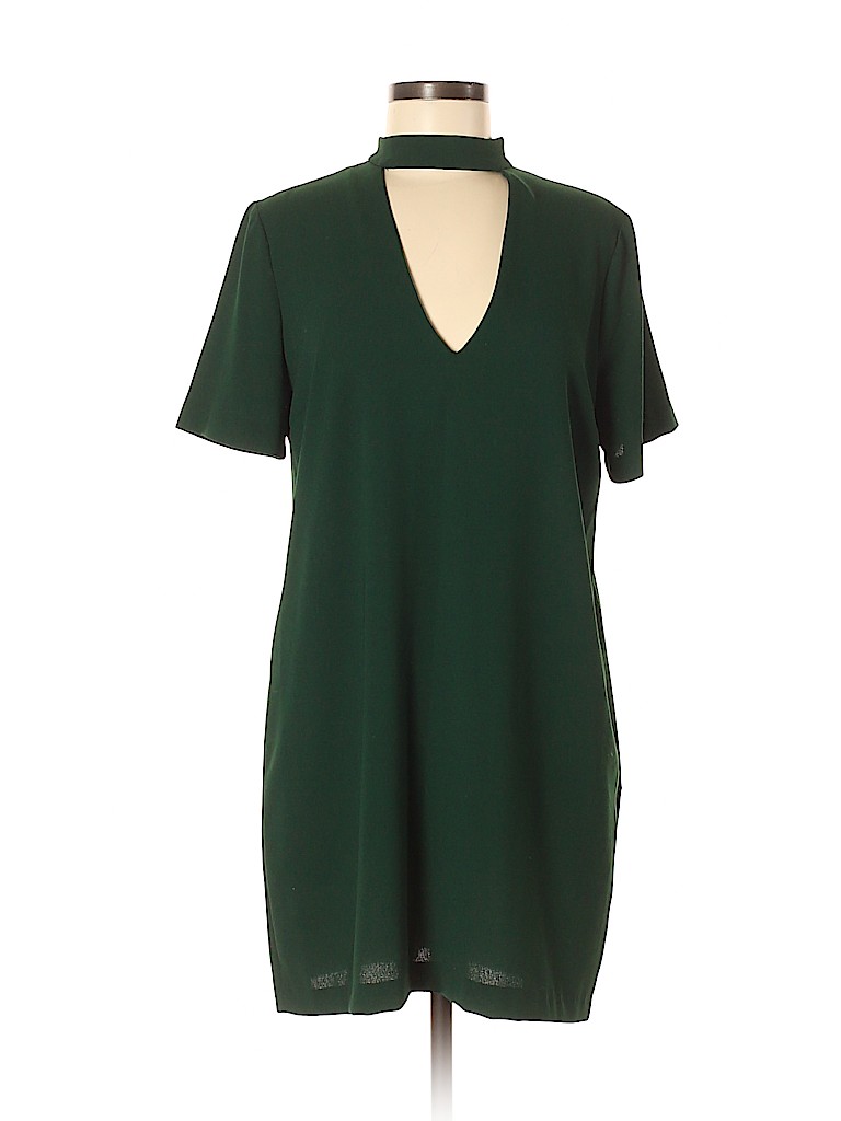Zara 100% Polyester Green Casual Dress Size M - photo 1