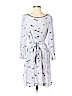 Kate Spade New York 100% Silk Print White Casual Dress Size 8 - photo 1