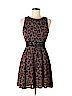 Aqua 100% Polyester Brown Casual Dress Size M - photo 1