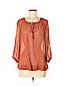 Club Monaco 100% Silk Orange 3/4 Sleeve Silk Top Size XS - photo 1