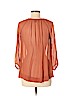 Club Monaco 100% Silk Orange 3/4 Sleeve Silk Top Size XS - photo 2