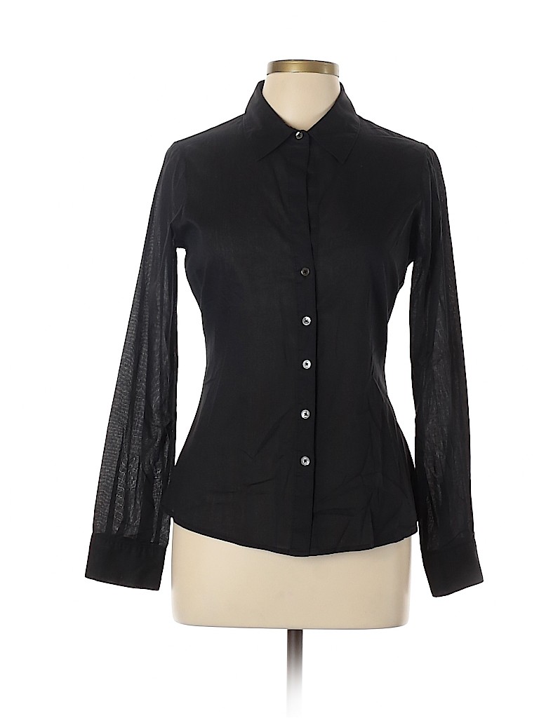 James Perse 100% Cotton Black Long Sleeve Button-Down Shirt Size Lg (3) - photo 1
