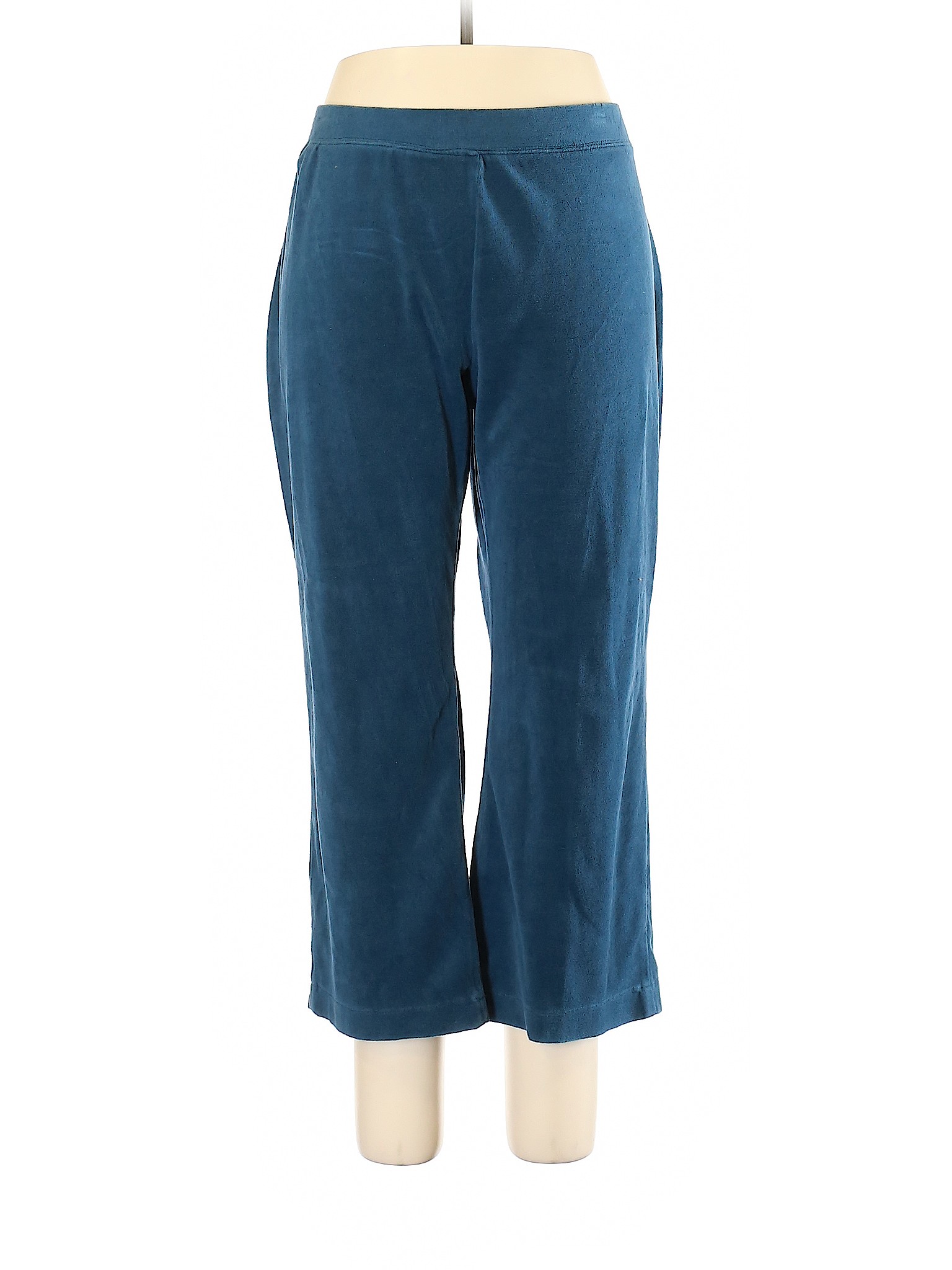 Style&Co Solid Teal Blue Velour Pants Size 1X (Plus) - 75% off | thredUP