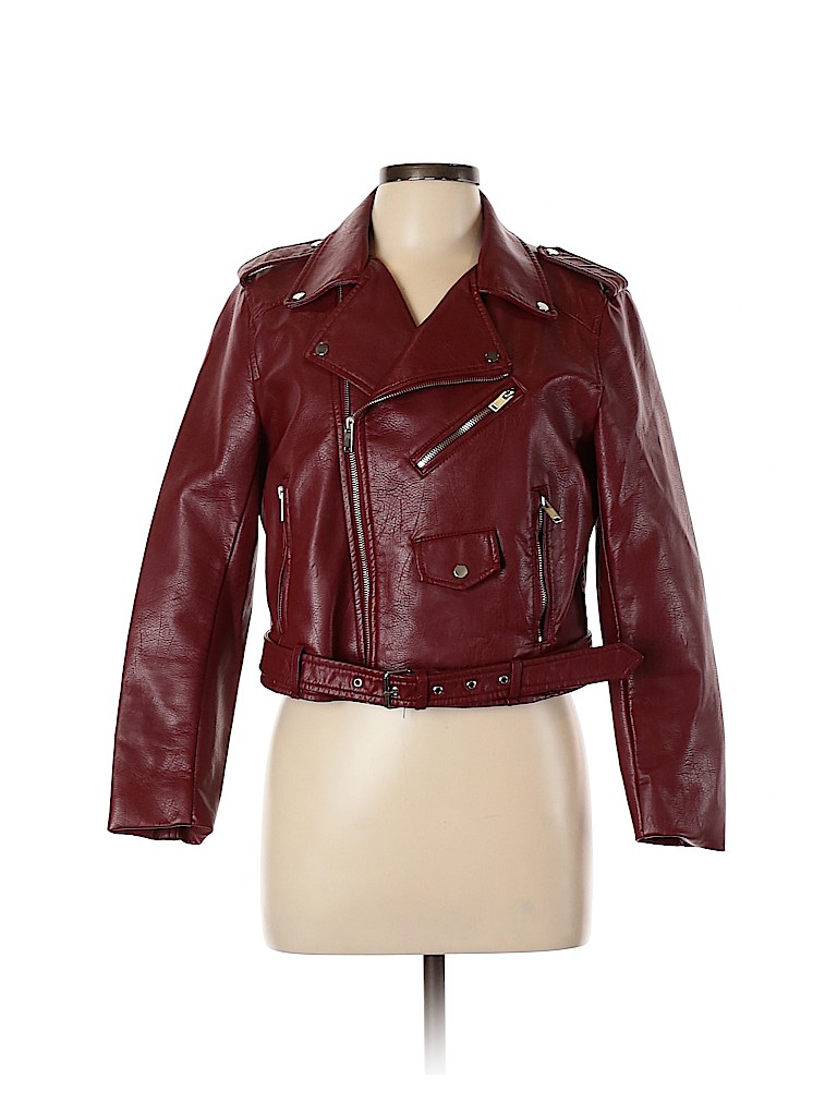 zara basic faux leather jacket