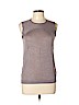 Emporio Armani Gray Sleeveless Silk Top Size EU 44 / US 14 - photo 1