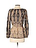 Scoop NYC 100% Silk Tan Long Sleeve Silk Top Size P (petite) - photo 2