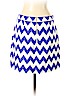 Kate Spade New York 100% Linen Chevron-herringbone Blue Casual Skirt Size 12 - photo 2