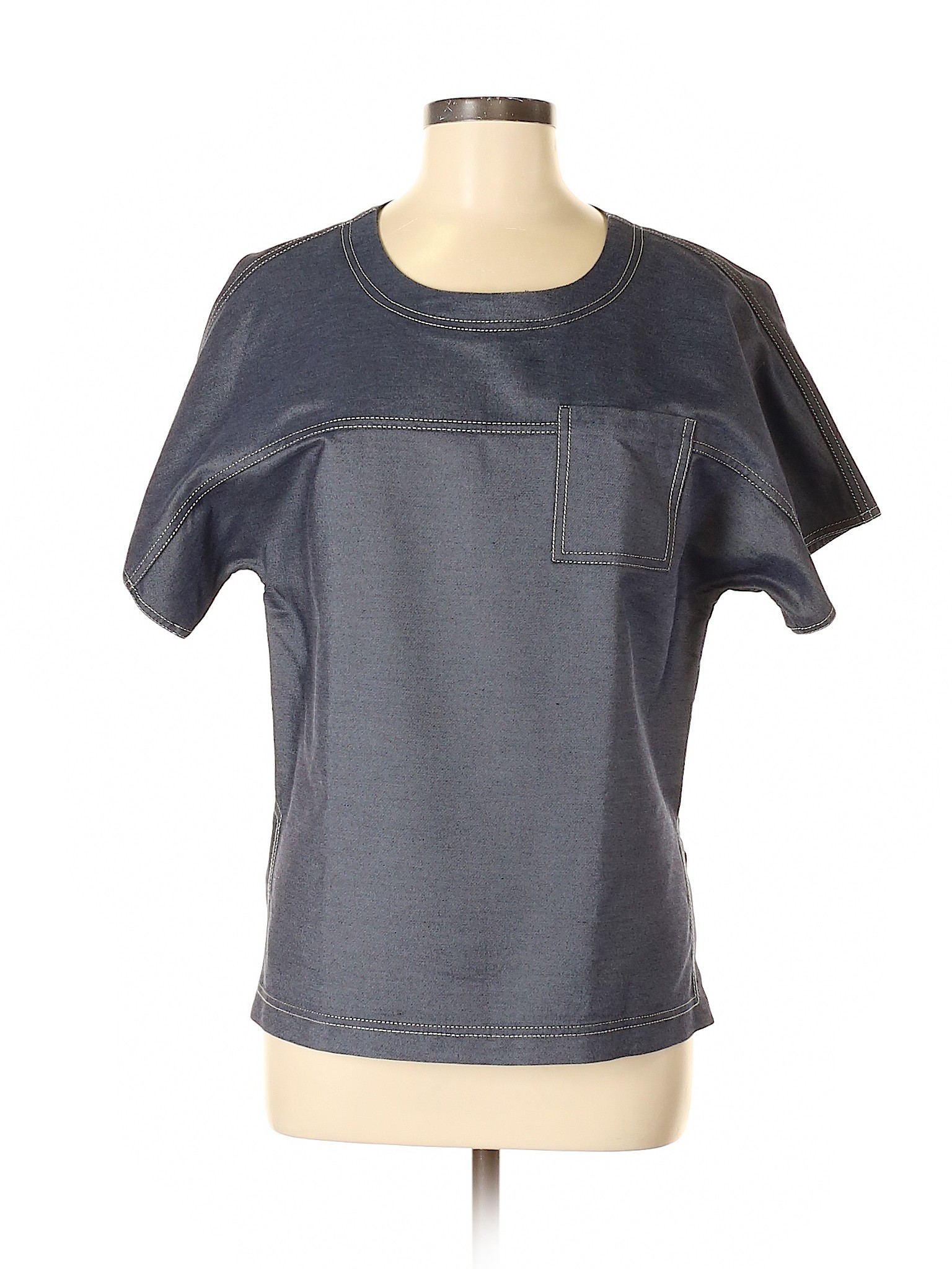 Jason Wu Women Blue Short Sleeve Silk Top 4 | eBay