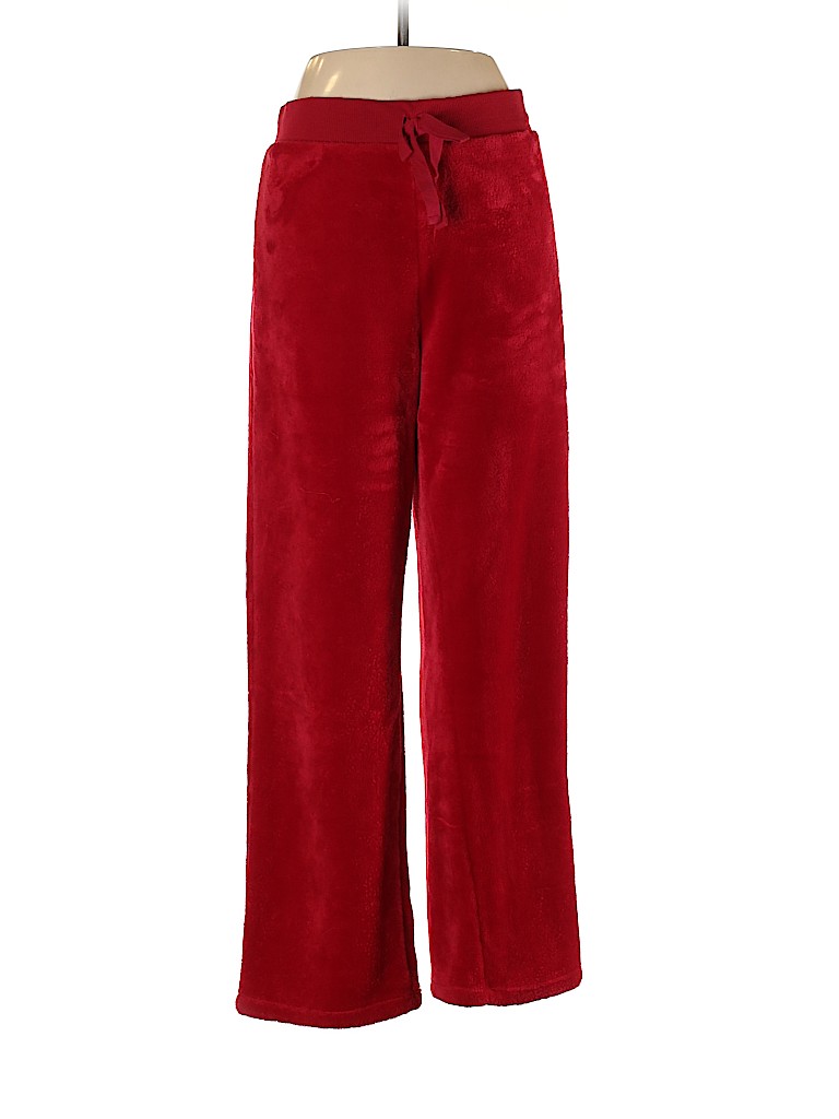 red fleece pants