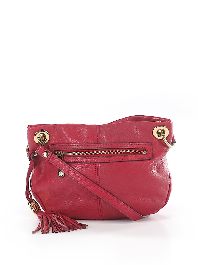 Vince Camuto 100% Leather Solid Red Leather Crossbody Bag One Size - 76 ...