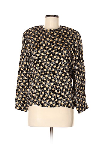Anne Klein II Long Sleeve Silk Top (view 1)