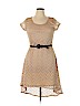 AUW 100% Polyester Tan Cocktail Dress Size L - photo 1