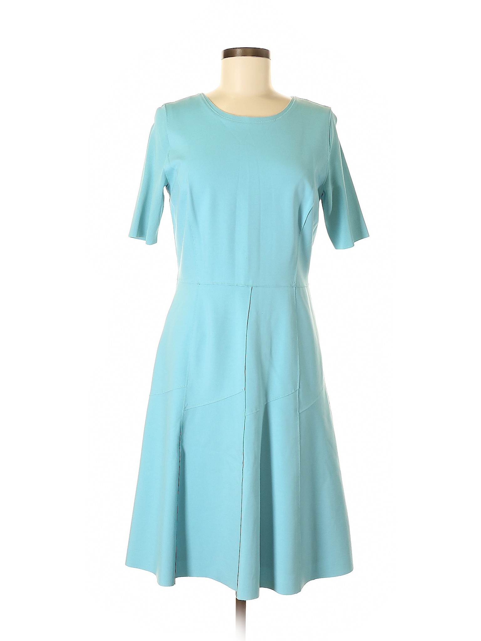 Elie Tahari Solid Blue Casual Dress Size 8 - 85% off | thredUP