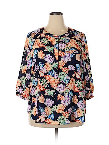 NYDJ Plus 3/4 Sleeve Blouse (view 1)