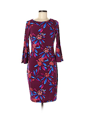 Calvin klein outlet purple floral dress