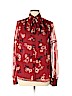 Kate Spade New York 100% Silk Floral Red Long Sleeve Silk Top Size L - photo 1