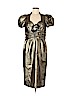 St. John Couture Gold Cocktail Dress Size 6 - photo 1