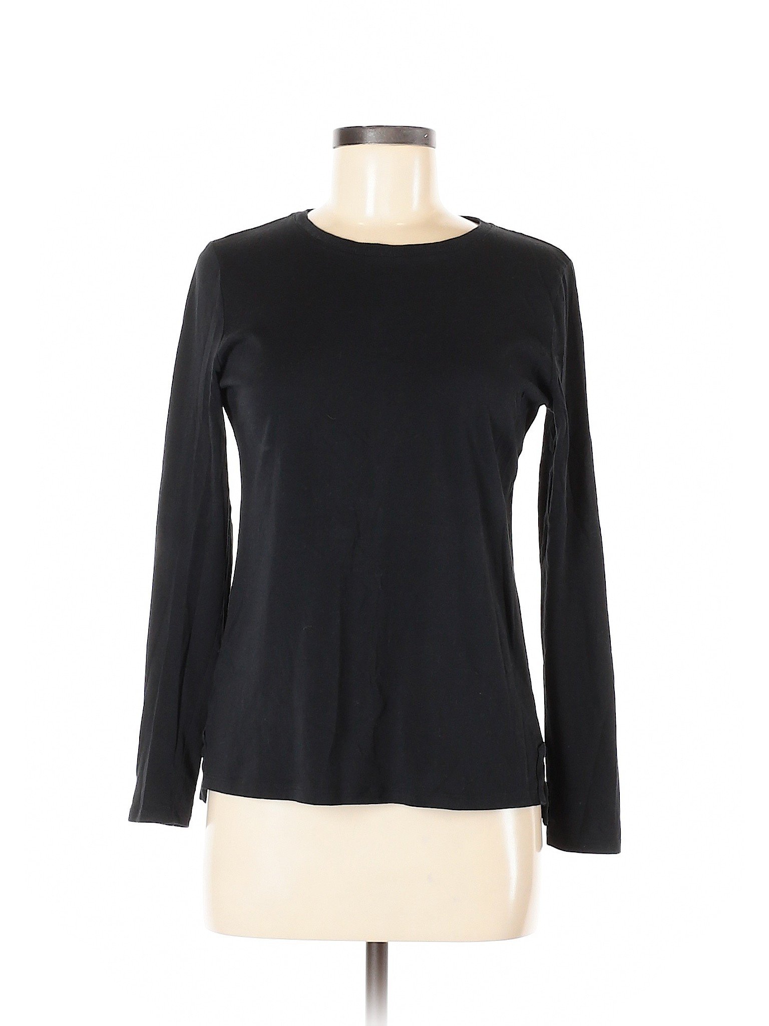 Ann Taylor LOFT Women Black Long Sleeve T-Shirt M | eBay
