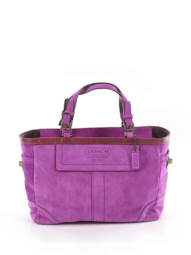 coach reversible tote purple