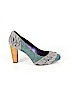 Due Farina 100% Leather Teal Heels Size 9 - photo 1