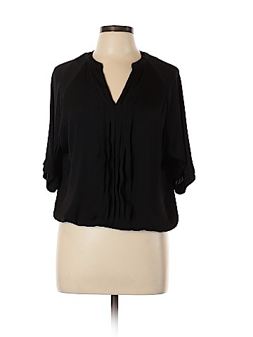 a.n.a. A New Approach 3/4 Sleeve Blouse (view 1)