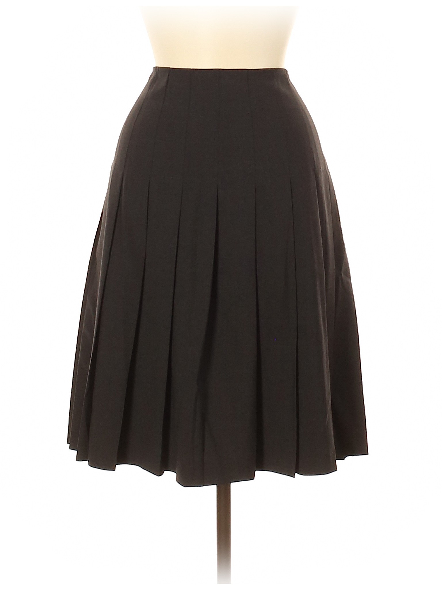 Theory Solid Black Wool Skirt Size 8 - 85% off | thredUP
