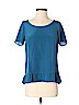 Gerard Darel 100% Silk Blue Short Sleeve Silk Top Size 4 (36) - photo 1