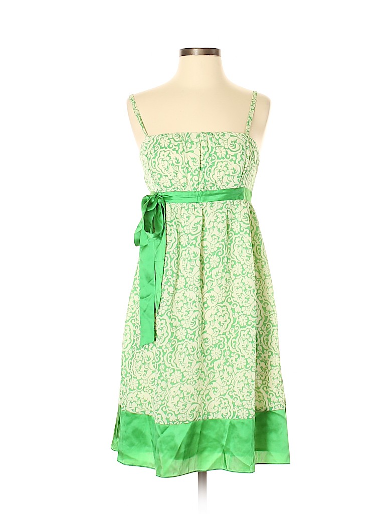 Lilly Pulitzer 100% Silk Print Green Casual Dress Size 4 - 76% off ...