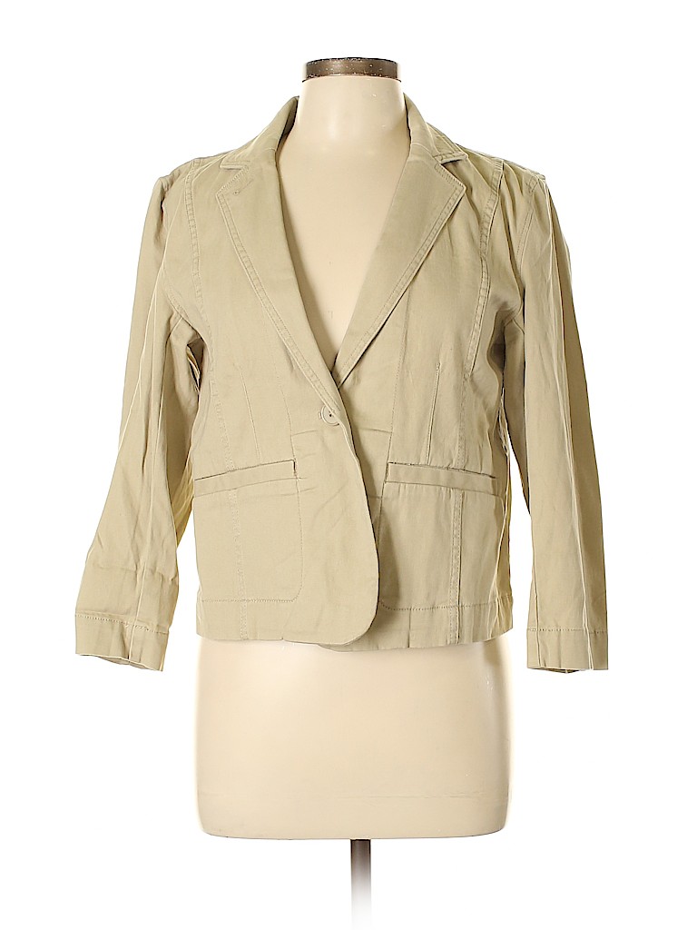 isaac mizrahi solid tan blazer size l 97 off thredup imnyc isaac mizrahi size chart