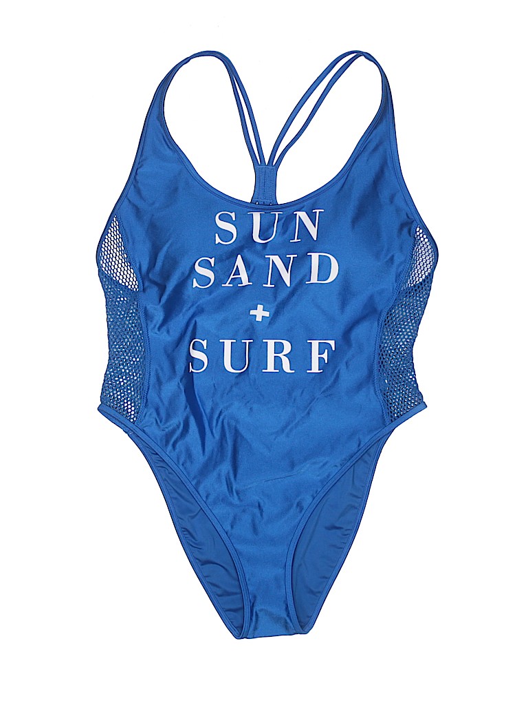 Forever 21 Blue One Piece Swimsuit Size L 52 off thredUP