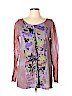 Gregory Parkinson 100% Cotton Purple Long Sleeve Blouse Size L - photo 1
