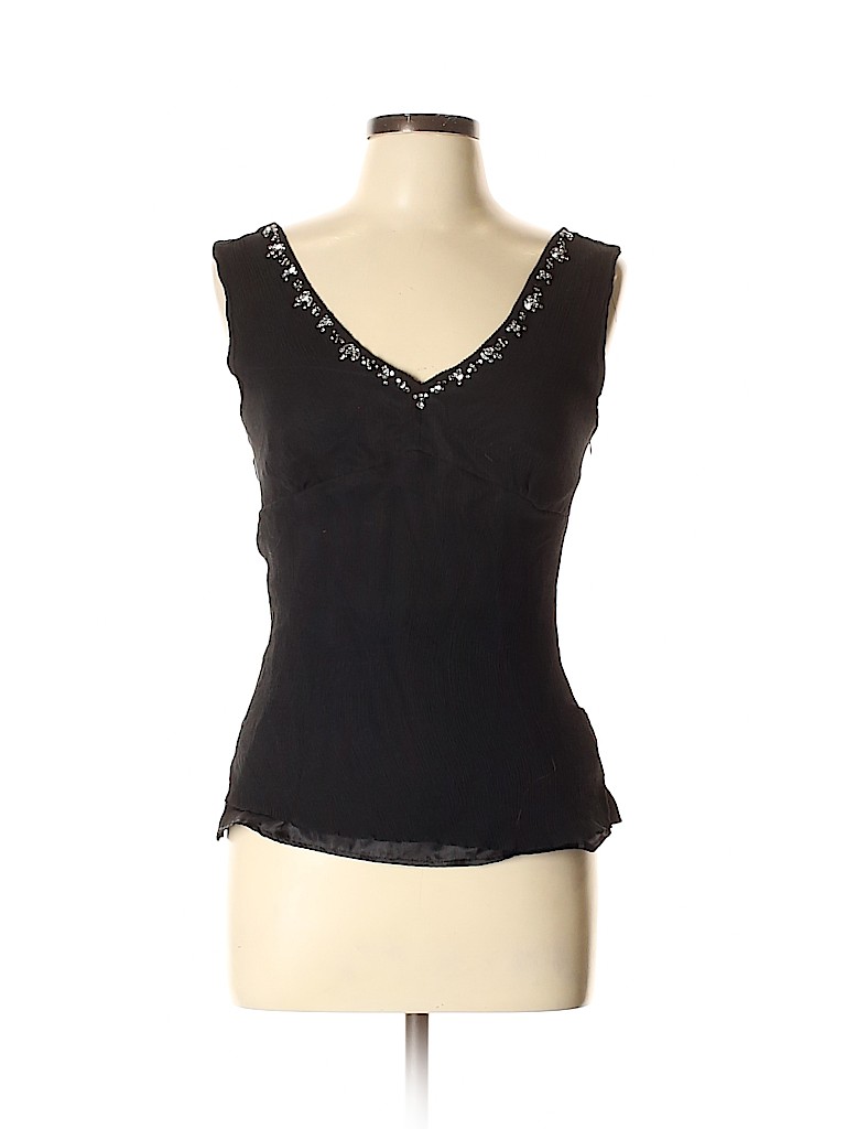 Mossimo 100% Silk Black Sleeveless Silk Top Size L - photo 1