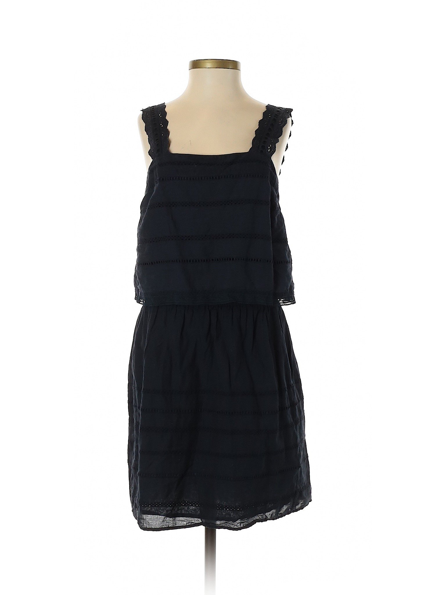Romeo & Juliet Couture 100% Cotton Lace Blue Casual Dress Size S - 88% ...