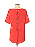 She + Sky 100% Polyester Red Short Sleeve Blouse Size L - photo 2