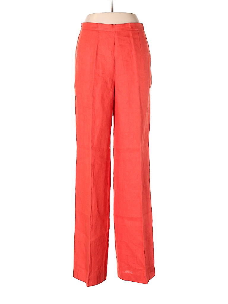 orange linen pants