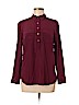Ann Taylor 100% Silk Purple Long Sleeve Silk Top Size 4 - photo 1