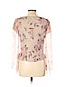 Carmen Marc Valvo 100% Silk Pink Long Sleeve Silk Top Size 10 - photo 2