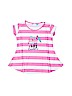 Monday's Child 100% Polyester Stripes Graphic Pink Short Sleeve Blouse Size 2 - photo 1