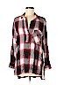 Zara 100% Cotton Red Long Sleeve Button-Down Shirt Size M - photo 1