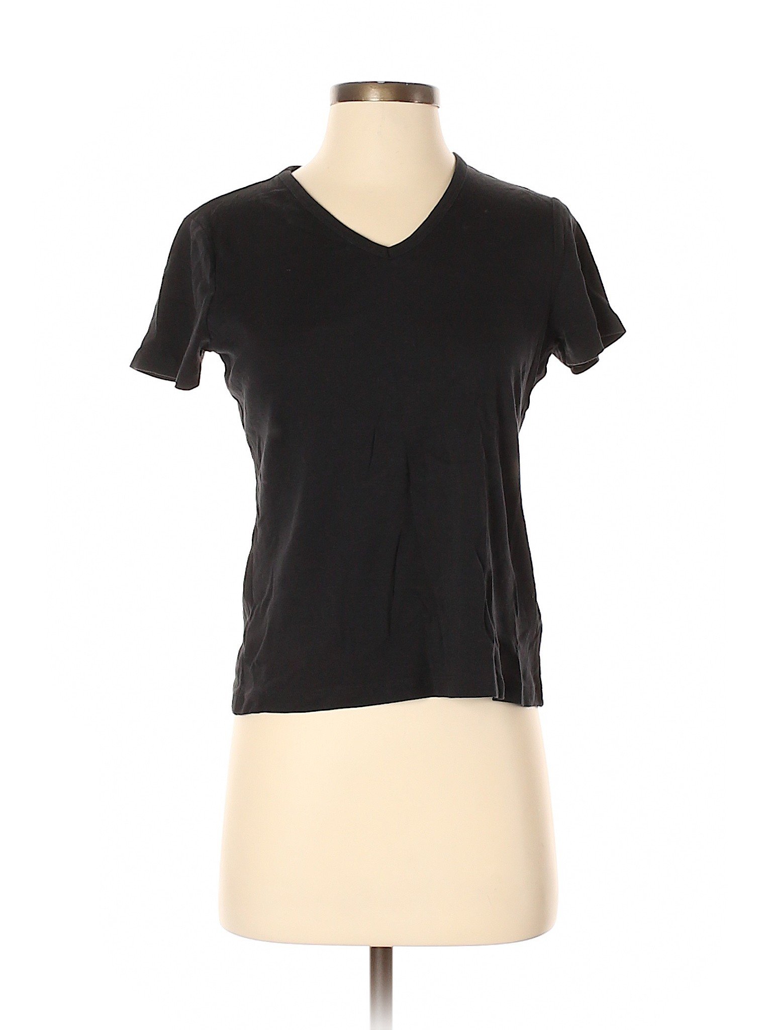 Lands' End Women Black Short Sleeve T-Shirt S | eBay