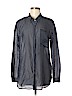 Go By Go Silk Ivory Long Sleeve Button-Down Shirt Size M - photo 1