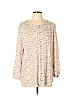 Hinge 100% Rayon Tan Long Sleeve Top Size XL - photo 1